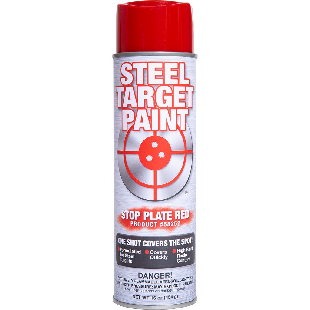 Stop Plate Red Steel Target Paint