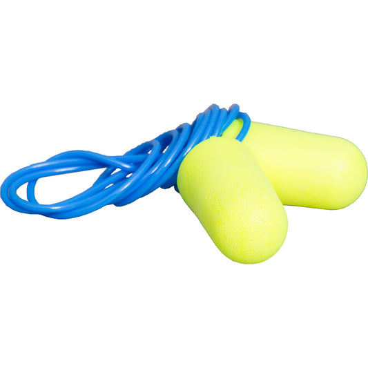 3M E-A-Rsoft Yellow Neons - Disposable Earplugs with Cord