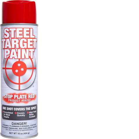 Stop Plate Red Steel Target Paint